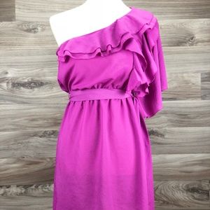 One shoulder ruffle dress AGACI